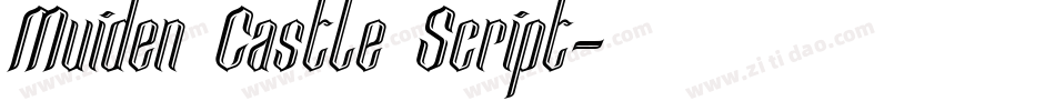 Muiden Castle Script字体转换